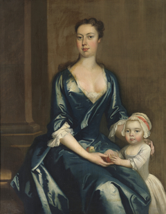 Retrato de dama con su hija by Thomas Hudson