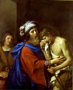 Return of the prodigal son. by Guercino