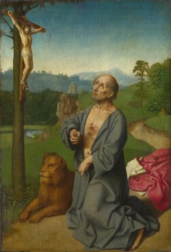 Saint Jerome in a Landscape by Anonymous