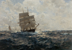 Seascape with a Vessel by Erwin Carl Wilhelm Günter