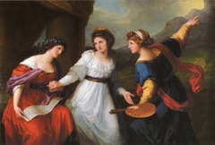Self-portrait Hesitating between the Arts of Music and Painting by Angelica Kauffman