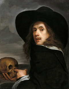 Self-portrait with a Skull by Michiel Sweerts