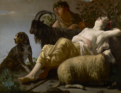 Shepherd and Sleeping Shepherdess by Anonymous