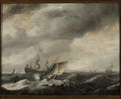 Ships on the sea by Hendrick van Anthonissen