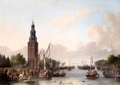 Soldiers of the Dutch East India Company Embarking at the Montelbaans Tower, Amsterdam