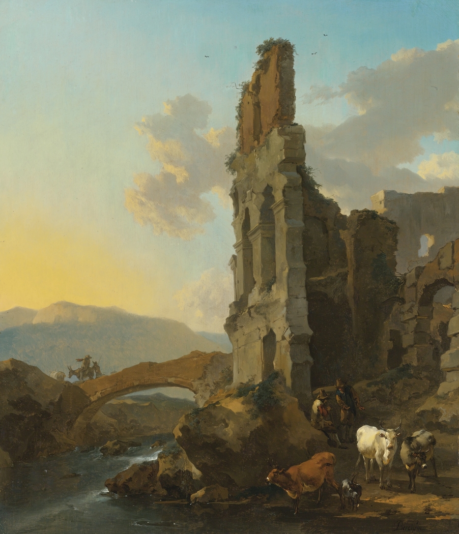 Southern Landscape with Herders near a Ruin
