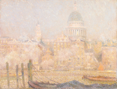St. Paul’s from the River- Morning Sun in Winter by Henri Le Sidaner