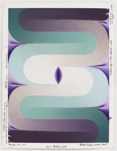 Stacked Lingams (Purple, Teal) by Loie Hollowell