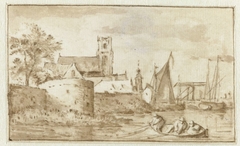 Stadswal by Allaert van Everdingen