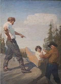 Stand away from that girl! by N.C. Wyeth