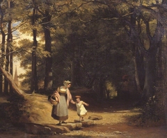 Stepping Stones on the Machno, North Wales - Study from Nature by William Frederick Witherington