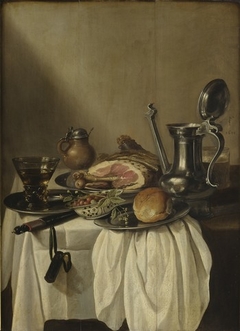Still life of a laid table by Pieter Claesz