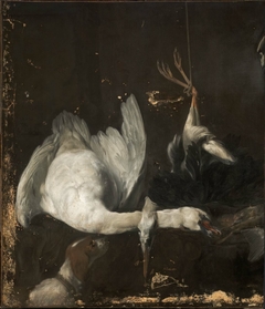 Still Life with Dead Heron and Swan by Elias Vonck