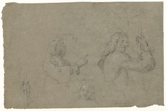 Studies van mannen en hand by Jean François de Troy