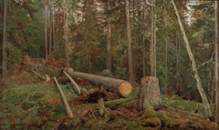 Study for the painting "Lumbering" by Ivan Shishkin