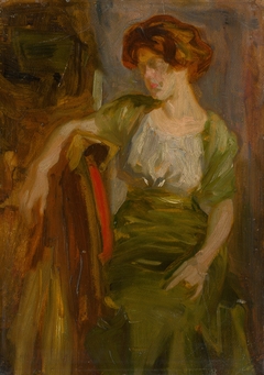 Study of a Seated Woman by Ľudovít Pitthordt
