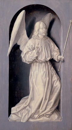 The Angel of the Annunciation in a stone niche