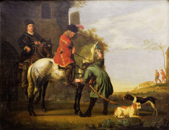 The Departure for the Horse Ride by Aelbert Cuyp