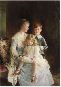 The Hon. Mrs Milo Talbot with her Children, Milo and Rose by William Carter