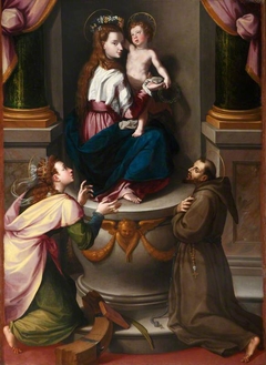 The Madonna and Child with Saint Catherine of Alexandria and Saint Francis of Assisi by Alessandro Allori