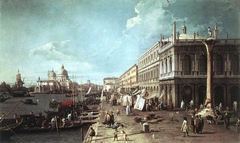The Molo with the Library and the Entrance to the Grand Canal by Canaletto