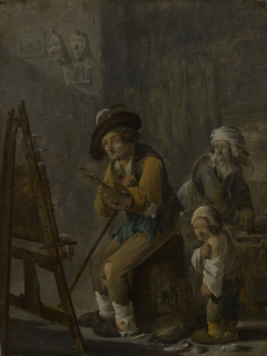 The Poor Painter in his Studio by Andries Both