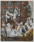 Jesus Unrolls the Book in the Synagogue by James Tissot USEUM