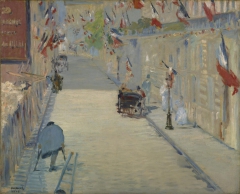 The Rue Mosnier with Flags by Edouard Manet