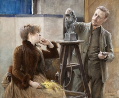 The Sculptor Ville Vallgren and his Wife by Albert Edelfelt