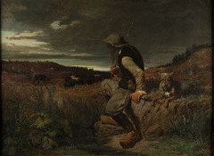 The Shepherd of Kerlaz by Évariste Vital Luminais