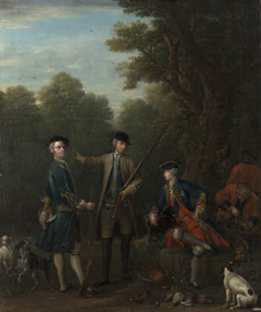 The Shooting Party: Frederick, Prince of Wales with John Spencer and Charles Douglas, 3rd Duke of Queensberry by John Wootton