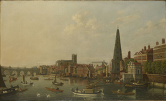 The Thames at Westminster by Style of Samuel Scott