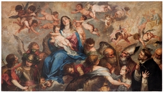 The Virgin with Saints by Pedro Atanasio Bocanegra