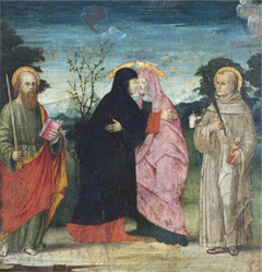 The Visitation with Saint Paul and a Franciscan Martyr Saint by Anonymous
