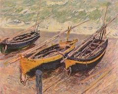 Three Fishing Boats by Claude Monet