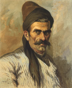 Three Paintings of a Muleteer (2) by Moustafa Farroukh
