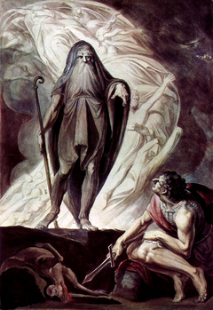 Tiresias appears to Ulysses during the sacrifice by Johann Heinrich Füssli