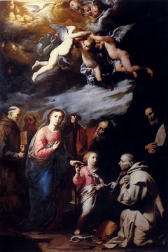 Trinitas terrestris con santi e l'Eterno Padre by Jusepe de Ribera