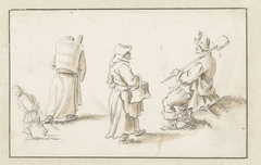 Twee vrouwen en twee mannen by Herman Saftleven