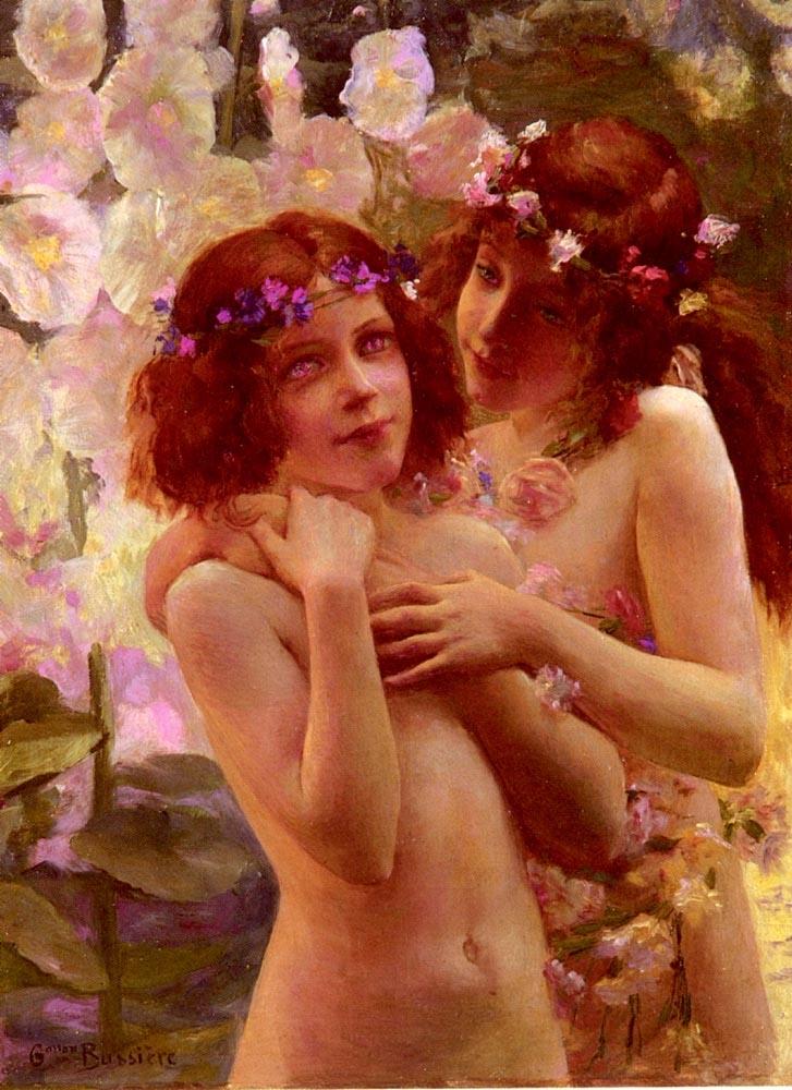 Two Children with Crowns of Flowers