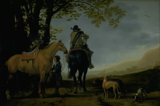 Two Horsemen in a Landscape