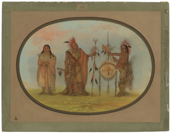 Two Saukie Chiefs and a Woman by George Catlin