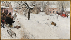 Open-Air Painter. Winter-Motif from Åsögatan 145, Stockholm by Carl Larsson