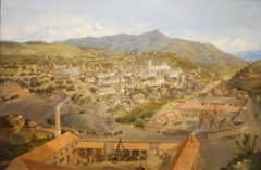 view of Real del Monte by Eugenio Landesio