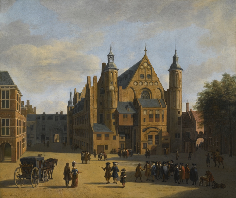 View of the Binnenhof in the Hague, with the Ridderzaal