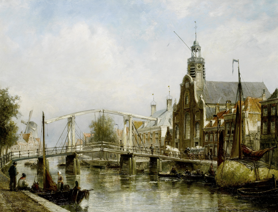 View of the Magere Brug, Amsterdam