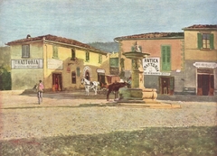 View of the "Piazzetta" (little square) of Settignano by Telemaco Signorini