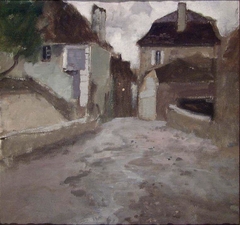 Village Street in overcast Weather by Frits Thaulow