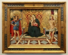 Virgin and Child Enthroned with Saints Christopher and Sebastian by Fiorenzo di Lorenzo