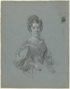 Voorstudie voor het portret van Aleida Maria Engelberts, echtgenote van prof. Hendrik Cock by Charles Howard Hodges